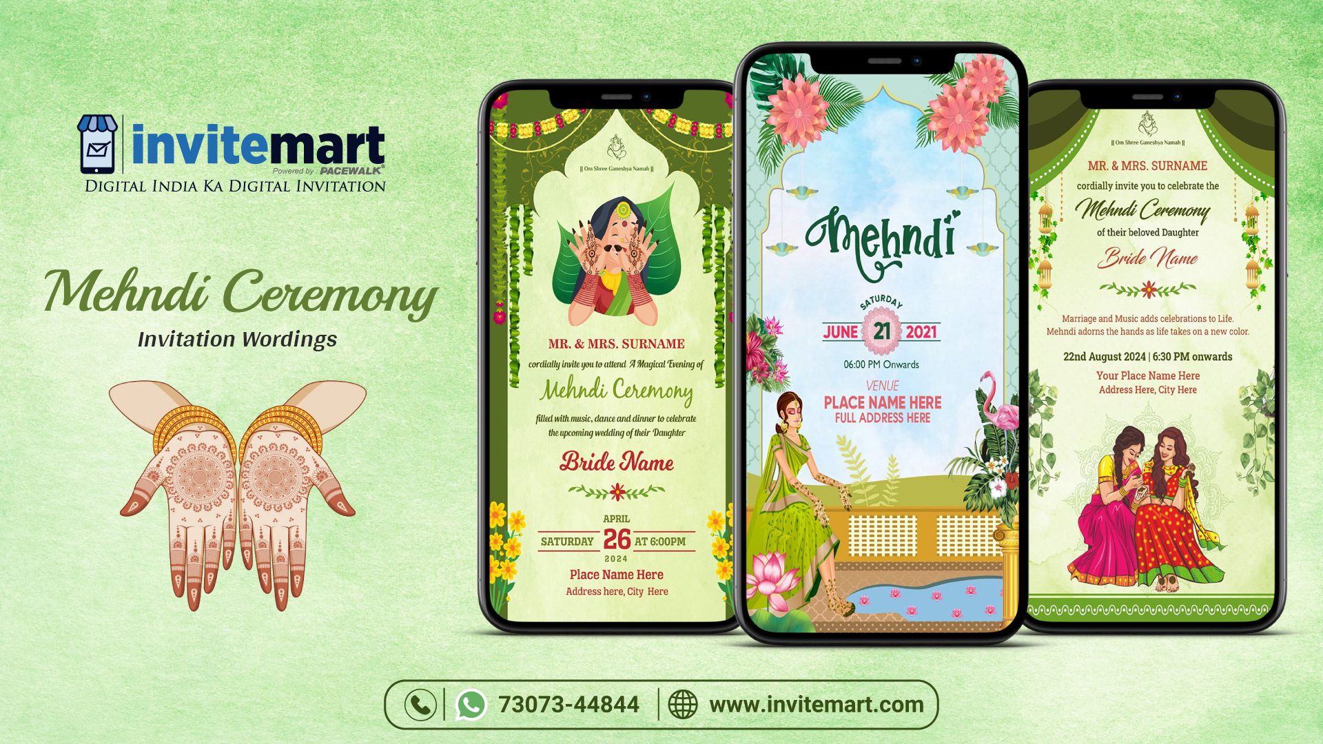 Mehndi Ceremony Invitation Wordings