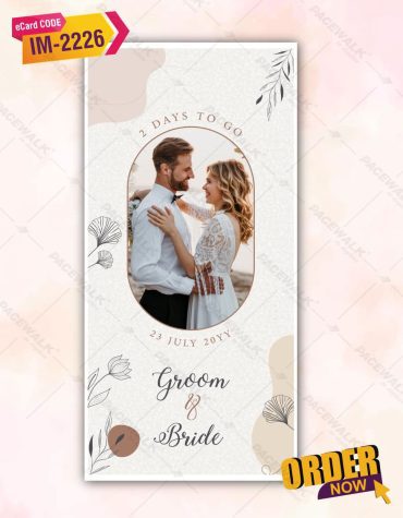 2 Days To Go Wedding Countdown