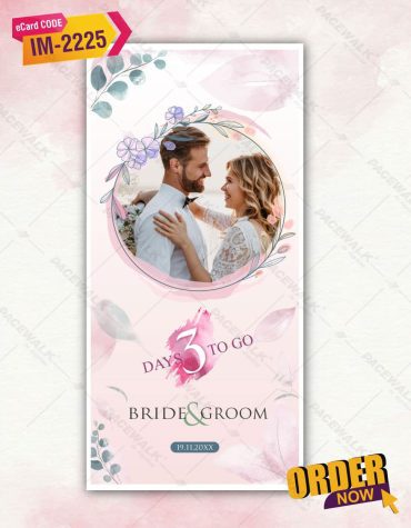 3 Days To Go Wedding Countdown
