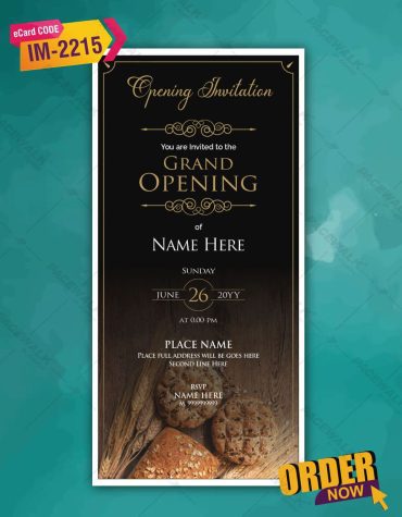 Bakery Shop Opening Invitation