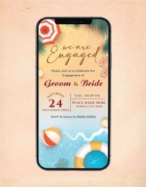Beach Engagement Invitation