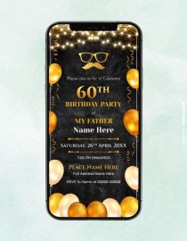Dad's 60th Birthday invitation