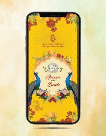 Floral Yellow Theme Wedding Invitation Video