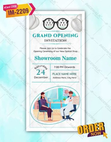 Optical Shop Opening Invitation