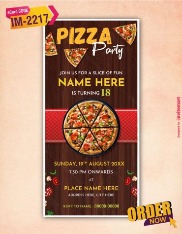Pizza Party Invitations