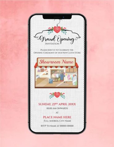 Showroom Opening Invitation Card