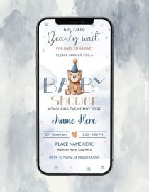 Teddy Bear Baby Shower Invitation