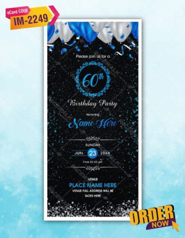 60th Birthday Invitation