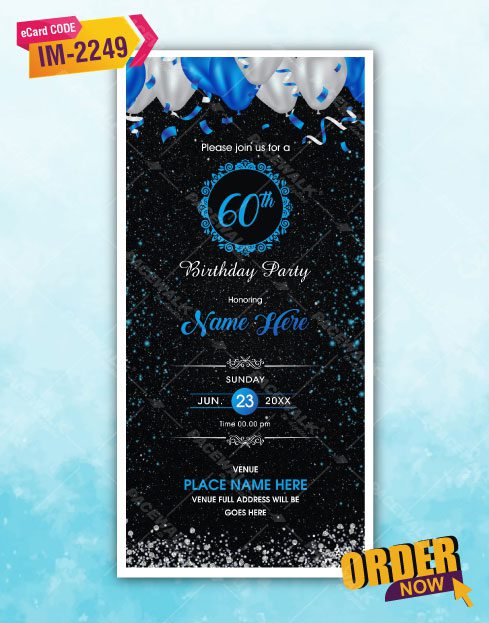 60th Birthday Invitation