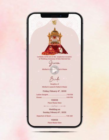 Anand Karaj Punjabi Wedding Invitation Video
