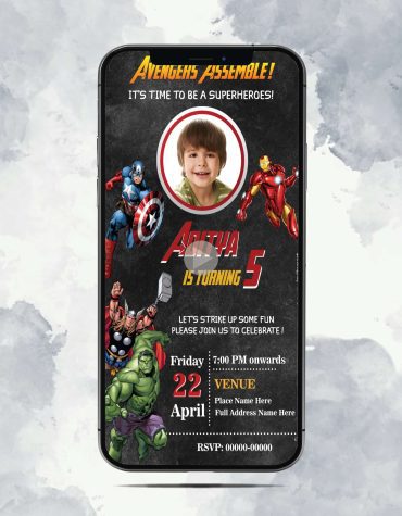Avengers Theme Birthday Invitation Video