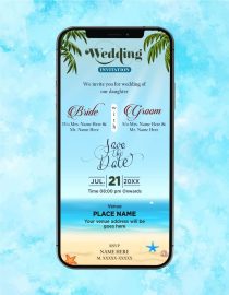 Beach Wedding Invitation