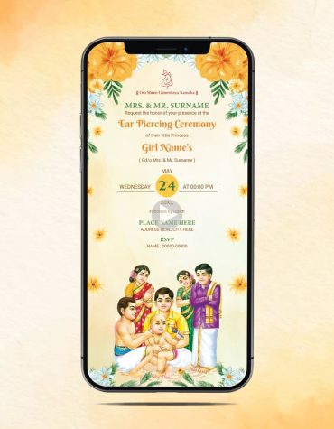 Ear Piercing Ceremony Invitation Video