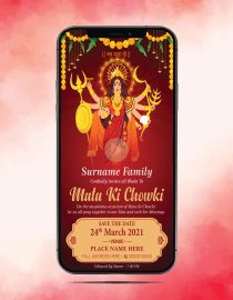 Mata Ki Chowki Invitation Video For Whatsapp