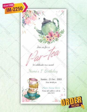 Tea Party Birthday Invitation