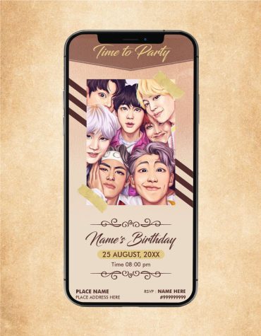 Bts Birthday Invitation Card