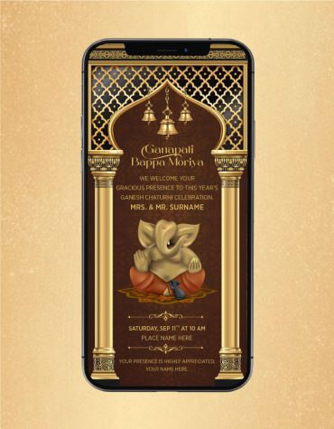 Ganpati Invitation Card Template