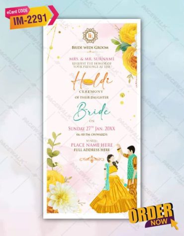 Haldi Invitation Card