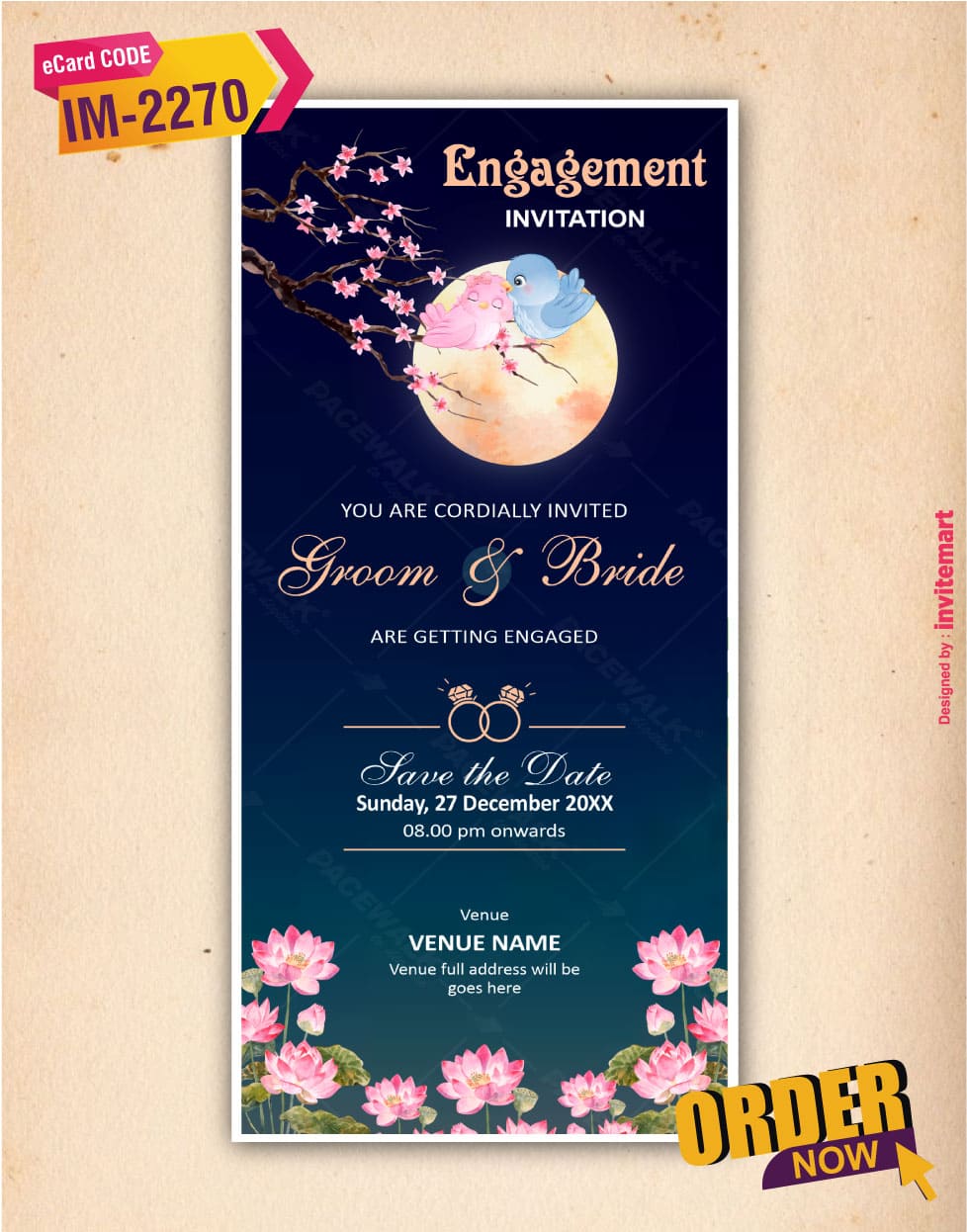 Love Birds Engagement Party Invitation