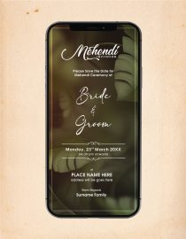 Mehendi Ceremony Invitation Card