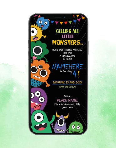 Monsters Birthday Invitation