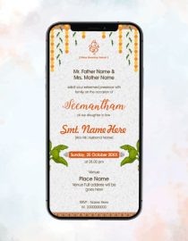 Seemantham Invitation Card