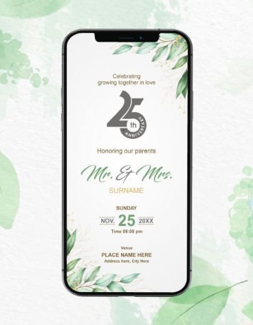Silver Jubilee Invitation Card