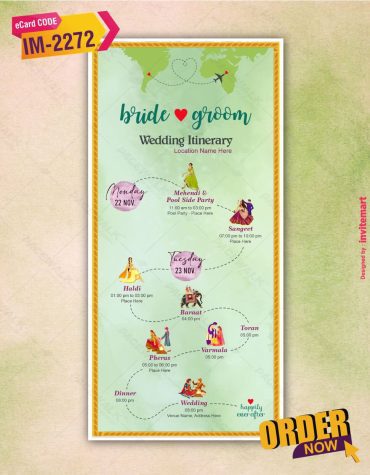 Wedding Itinerary Card