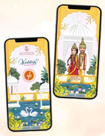 Bengali Caricature Wedding Invitation Card