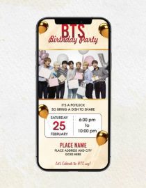 Bts Birthday Invitation