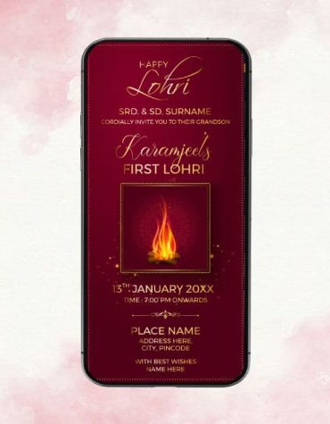Lohri Invitation Card
