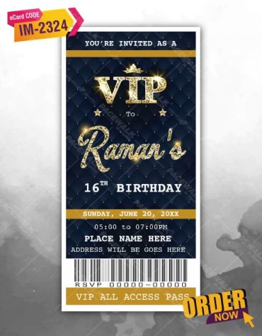 VIP Birthday Invitations
