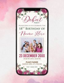 18th Birthday Layout Debut Invitation