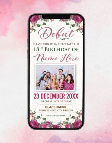 18th Birthday Layout Debut Invitation