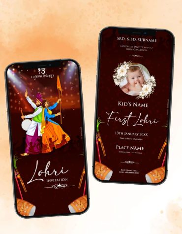Baby's First Lohri Invitation Card