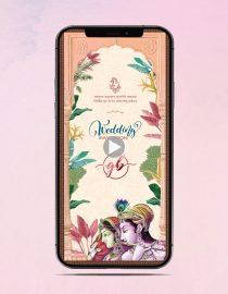 Beautiful Radha Krishna Wedding Invitation Video
