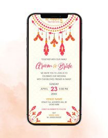 Bohemian Wedding Invitation Card
