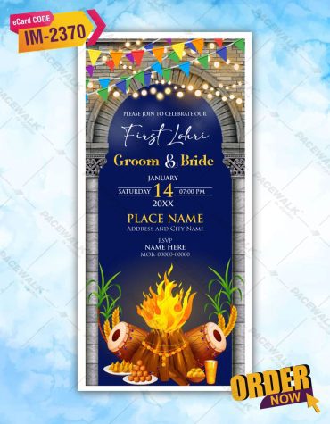 First Lohri After Marriage Invitation