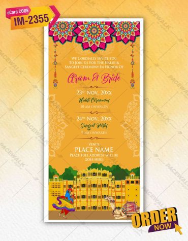 Haldi And Sangeet Invitation