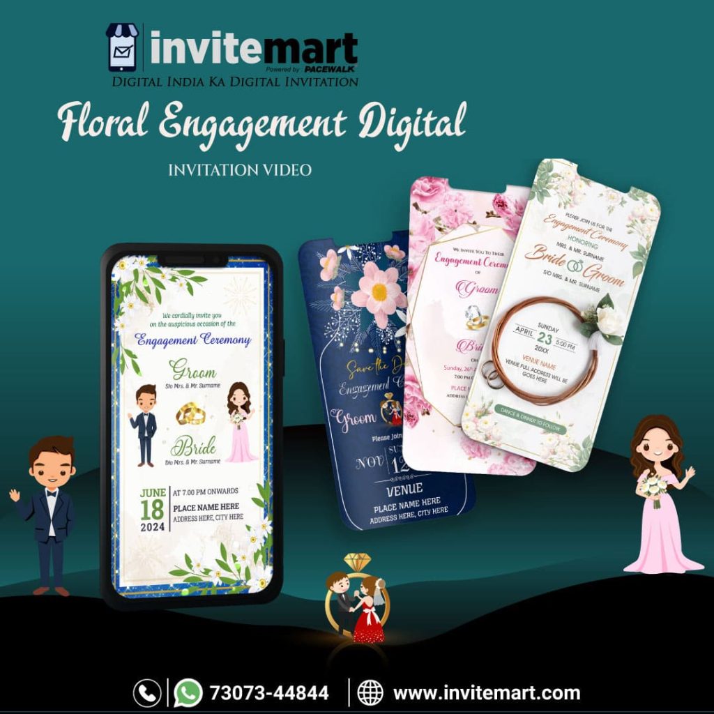 Floral Engagement Invitation