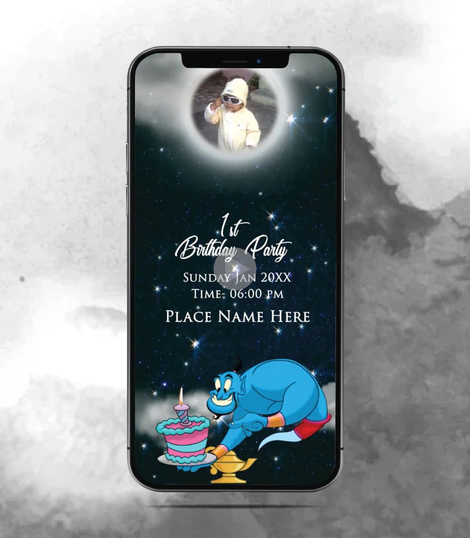 Aladdin Birthday Invitation Video