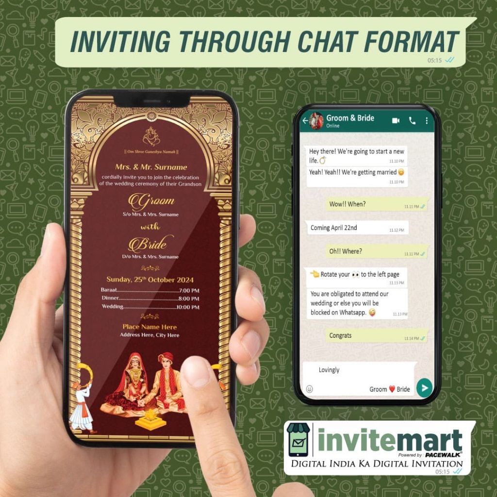Inviting through chat format