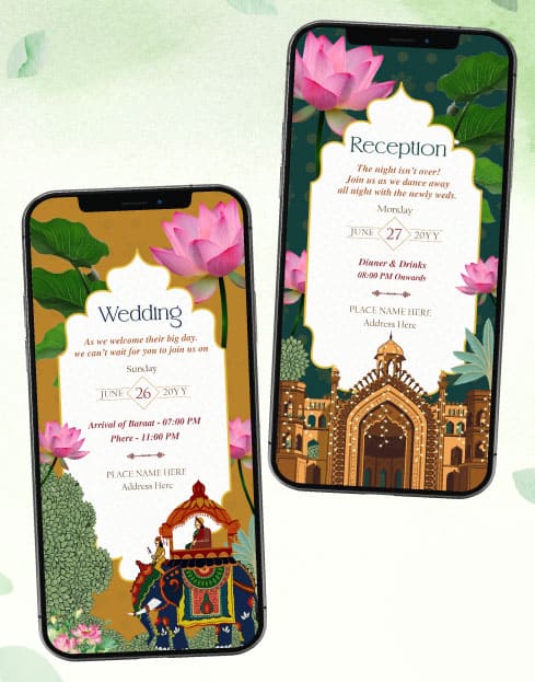 Lotus Flower Wedding Invitations