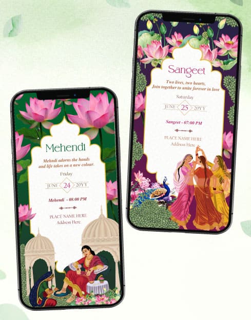 Lotus Flower Wedding Invitations