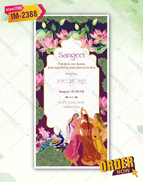 Lotus Flower Wedding Invitations