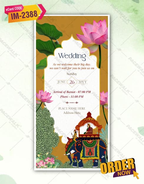 Lotus Flower Wedding Invitations