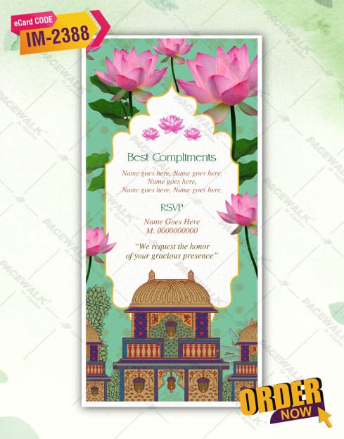 Lotus Flower Wedding Invitations