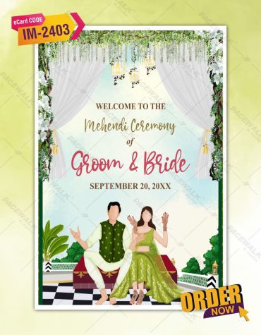 Mehendi Ceremony Sign Board Design