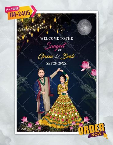 Sangeet Welcome Sign Board Online