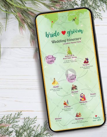 Wedding Itinerary Card Video